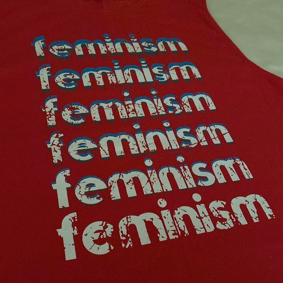 NWOT REBECCA MINKOFF “Feminism” Red Muscle Tee Size XXL - Picture 4 of 14
